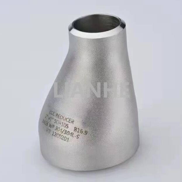 Reductor excéntrico de soldadura a tope de acero inoxidable para sistemas de tuberías de medios mixtos