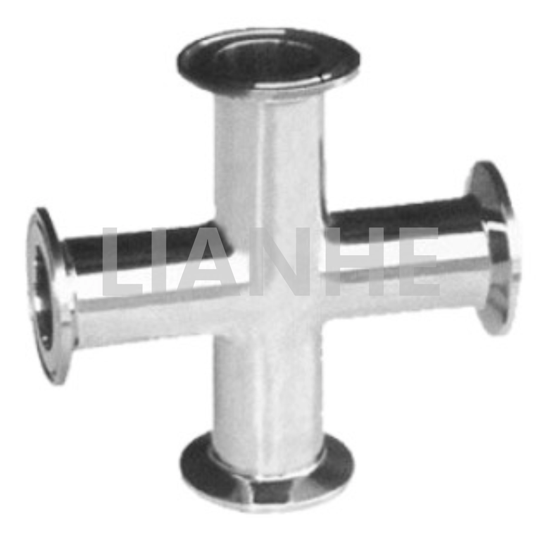 Cruz de abrazadera sanitaria de acero inoxidable