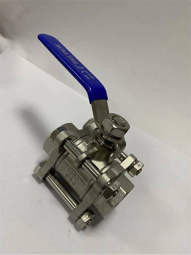 Válvula de bola con rosca de acero inoxidable de 3 piezas